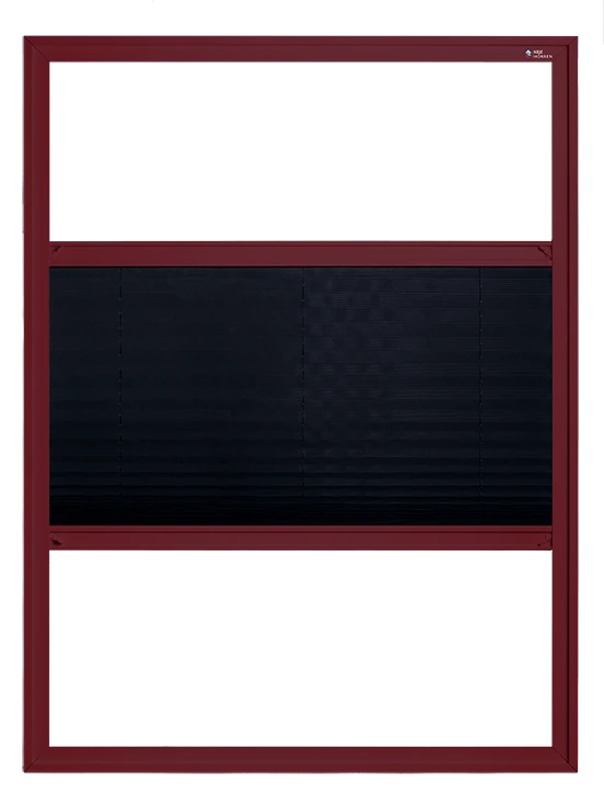 Inzetplisséhor ZIZA in RAL3005 Wijnrood