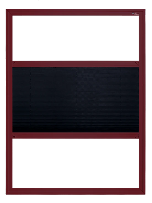 Inzetplisséhor ZIZA in RAL3005 Wijnrood