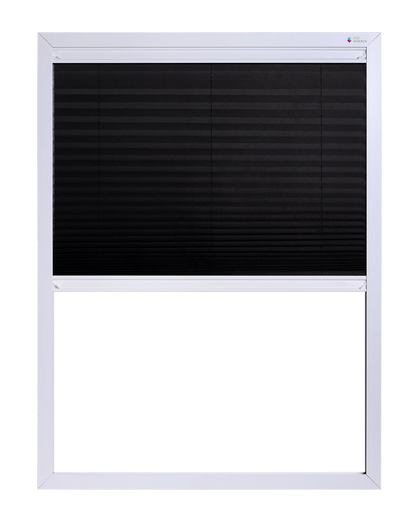 Vaste Raamhor Plissé deels geopend